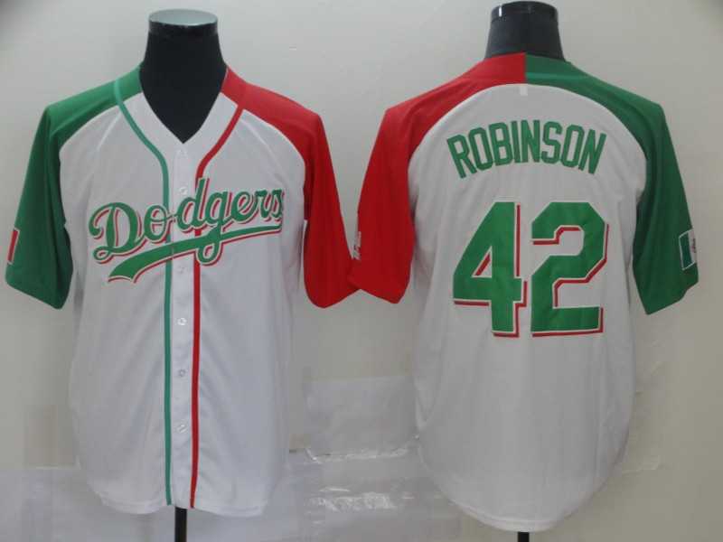 Dodgers 42 Jackie Robinson White Mexican Heritage Culture Night Jersey Mexico,We sell and wholesale Dodgers 42 Jackie Robinson White Mexican Heritage Culture Night Jersey Mexico on line form chian!